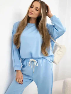 Tepláková súprava Butter fabric + nohavice modrá