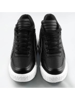 Vyššie čierne dámske športové topánky (SG-139)