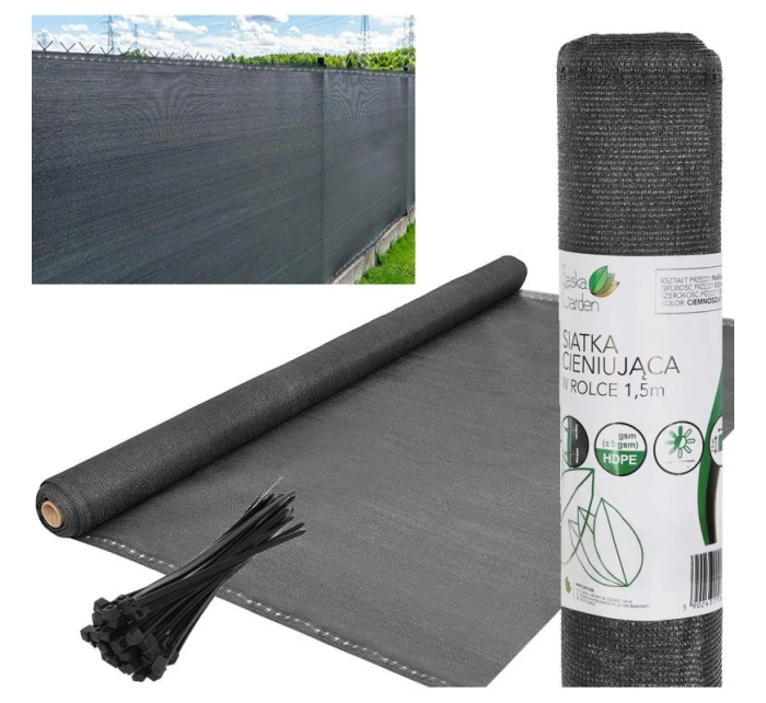 ODTIEŇ SIEŤ 140G/M2 1,5X50M TMAVO ŠEDÁ