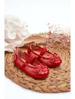 Dětské balerínky s mašlí červené model 21663173 - Boto Dětské balerínky s mašlí červené model 21663173 - Boto