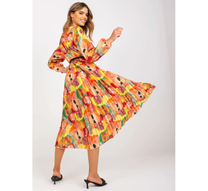 Sukienka DHJ SK model 21110868 pomarańczowy - FPrice Sukienka DHJ SK model 21110868 pomarańczowy - FPrice