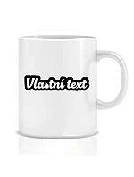 Personalizovaný klasický biely keramický hrnček s objemom 300 ml s vlastným textom v obryse Personalizovaný klasický biely keramický hrnček s objemom 300 ml s vlastným textom v obryse
