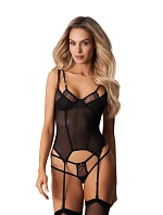 Dámsky zvodný korzet Arrowel black - Obsessive