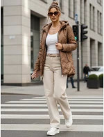 Dámska prechodná bunda TY5608 hnedá - FashionStreet Dámska prechodná bunda TY5608 hnedá - FashionStreet