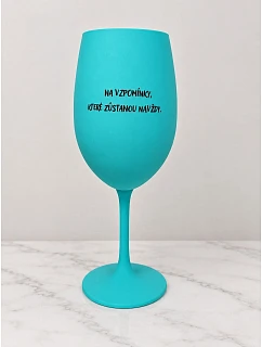 Na tyrkysová sklenice na víno 350 ml model 22540732 - Giftela