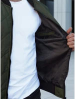 Pánska prešívaná bunda bomber zelená TX2216 Pánska prešívaná bunda bomber zelená TX2216