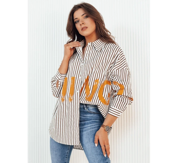 Dámská pruhovaná košile bílá Dstreet model 21973007 - FashionStreet