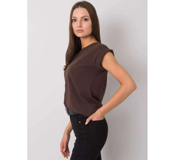 tshirt z  Feel Good ciemny brązowy model 21781317 - Factory Price