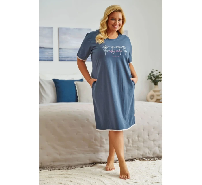 Dámska nočná košeľa 5366 modrá - Doctor Nap