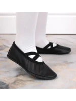 Dívčí kožené baleríny černé model 17296811 - Nazo