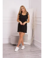 Šaty s volánikmi na bokoch čierne Šaty s volánikmi na bokoch čierne