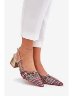 Sandály Na Podpatku S Pletením A  Multikolor model 21689747 - Boto