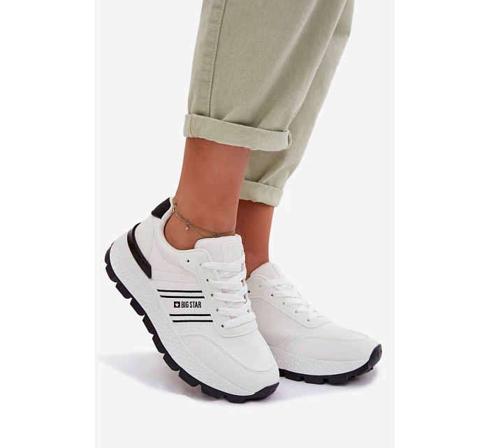Dámské tenisky na platformě Big Star TT274882 Hi-Poly System Bílé Dámské tenisky na platformě Big Star TT274882 Hi-Poly System Bílé