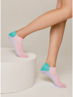 CONTE Ponožky 393 Svetlo ružová-bledo fialová