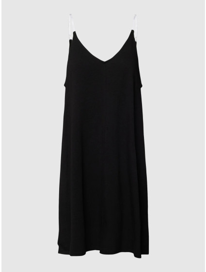 Dámska krátka nočná košeľa s ramienkami YI2222635 001 čierna - DKNY