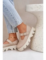 Dámske poltopánky 20183 Béžová s ecru - ZaZOO