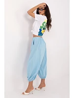 Šnúrové nohavice model 226230 Taliansko Moda Šnúrové nohavice model 226230 Taliansko Moda
