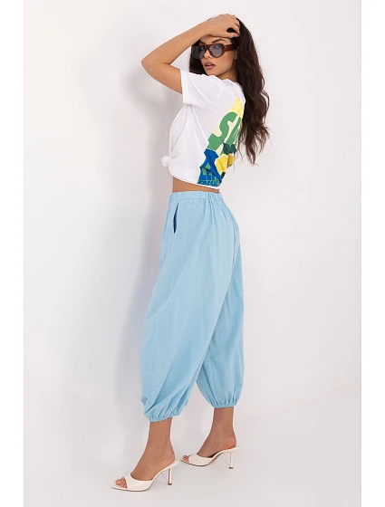 Šnúrové nohavice model 226230 Taliansko Moda Šnúrové nohavice model 226230 Taliansko Moda