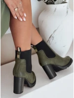 Dámské kozačky na podpatku zelené Dstreet model 21991960 - FashionStreet
