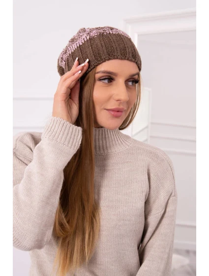 Čepice Paris fleece růžová model 18750749 - K-Fashion Čepice Paris fleece růžová model 18750749 - K-Fashion