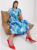 Sukienka DHJ SK biało niebieski model 21110861 - FPrice Sukienka DHJ SK biało niebieski model 21110861 - FPrice