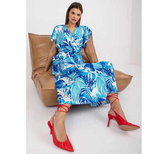 Sukienka DHJ SK biało niebieski model 21110861 - FPrice Sukienka DHJ SK biało niebieski model 21110861 - FPrice