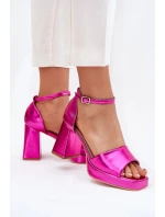 Dámske lakované sandále Fuchsie Marila post