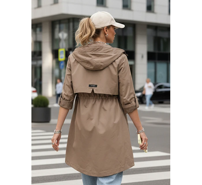 Dámská přechodná bunda parka tmavě béžová Dstreet model 21995970 - FashionStreet