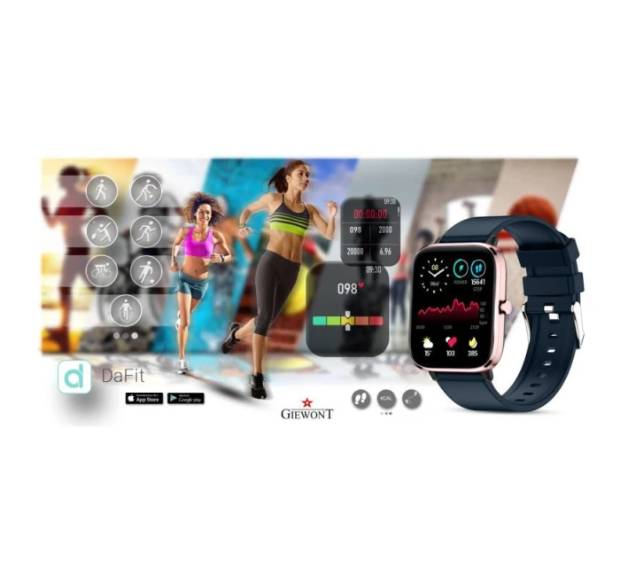 Inteligentné hodinky Giewont Pink-Green GW230-5 Inteligentné hodinky Giewont Pink-Green GW230-5