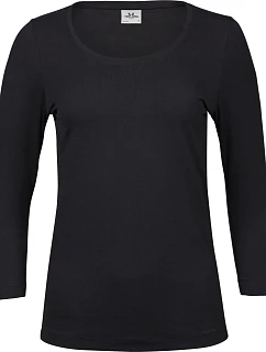 Tee Jays TJ 460 Dámske elastické tričko s 3/4 rukávom 18.0460 čierne