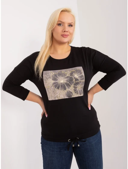 Blúzka RV BZ 9442.27 čierna farba Blúzka RV BZ 9442.27 čierna farba