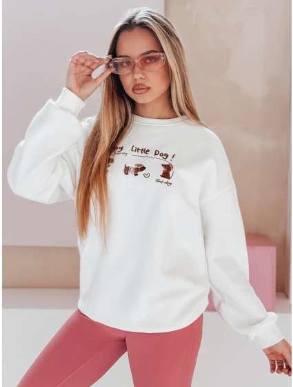 Dámská oversize mikina s  bílá Dstreet model 21989210 - FashionStreet