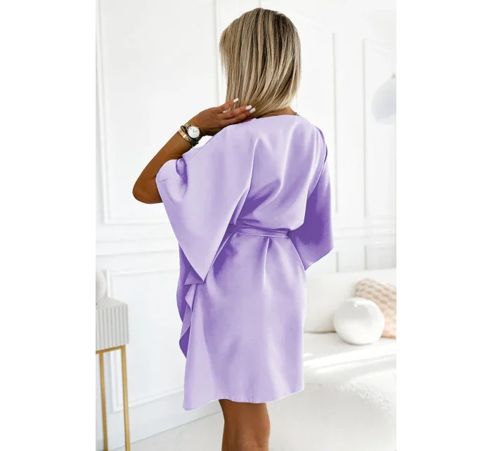 287-29 SOFIA Dámske motýlie šaty so zaväzovaním v páse - SEVEN 287-29 SOFIA Dámske motýlie šaty so zaväzovaním v páse - SEVEN