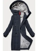 Tmavě modrá dámská zimní prošívaná bunda model 21248060 - LHD