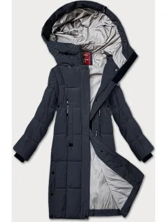 Dámska prešívaná zimná bunda v grafitovej farbe LHD (LHD-24572)
