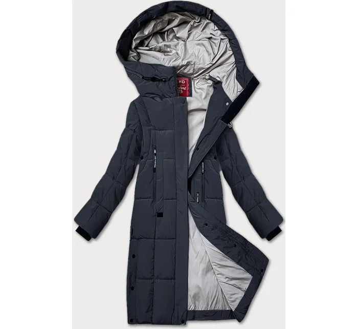 Tmavě modrá dámská zimní prošívaná bunda model 21248060 - LHD