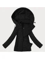 Ľahká čierna dámska bunda s odnímateľnou kapucňou J Style (16M9230-392)
