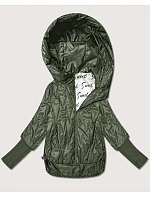 Dámska tenká bunda s pletenými manžetami Goodlookin v khaki farbe (B8575/B6099-11) Dámska tenká bunda s pletenými manžetami Goodlookin v khaki farbe (B8575/B6099-11)
