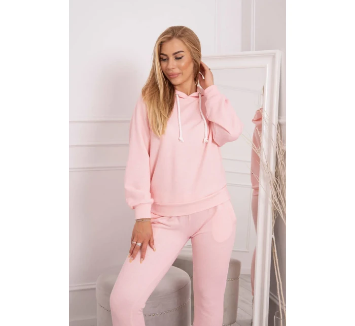 Tepláková súprava s kapucňou púdrovo ružová Tepláková súprava s kapucňou púdrovo ružová