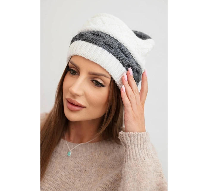 Čepice s rolováním Magda K293 camel