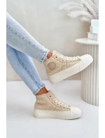 Zateplené Dámské Tenisky S Kožíškem  Big Star Béžové model 21675253 - Big Star Shoes