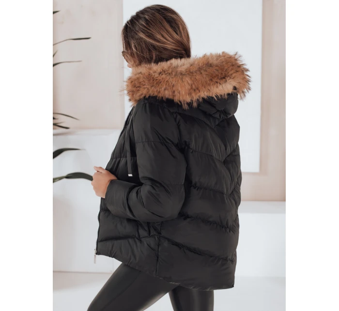 Dámska prešívaná bunda čierna FashionStreet TY5126