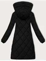 Čierna dámska prechodná bunda s kapucňou Libland (LD-7735)