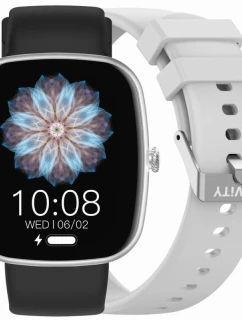 Dámske inteligentné hodinky GRAVITY GT18-5 Black Silicone Strap + Grey Strap