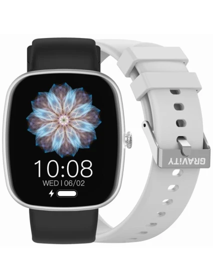 Dámske inteligentné hodinky GRAVITY GT18-5 Black Silicone Strap + Grey Strap Dámske inteligentné hodinky GRAVITY GT18-5 Black Silicone Strap + Grey Strap