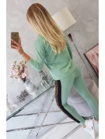 Tmavo mätová sada s leopardím potlačou