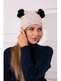 Fleecová čepice 2  béžová model 18751411 - K-Fashion