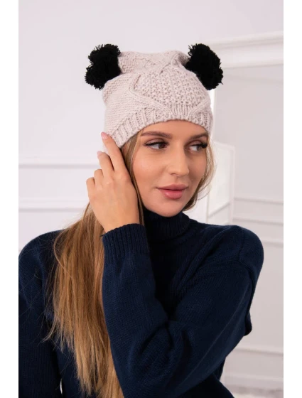 Fleecová čepice 2  béžová model 18751411 - K-Fashion