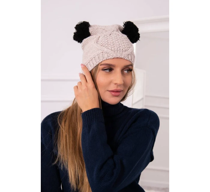 Fleecová čepice 2  béžová model 18751411 - K-Fashion