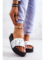 Dámské gumové pantofle Big Star model 21576902 Černobílé - Big Star Shoes Dámské gumové pantofle Big Star model 21576902 Černobílé - Big Star Shoes
